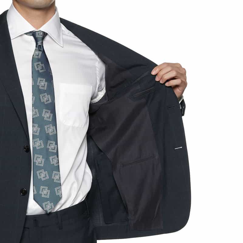 BARNEYS NEW YORK グレンチェック柄スーツ "MANHATTAN" NAVY