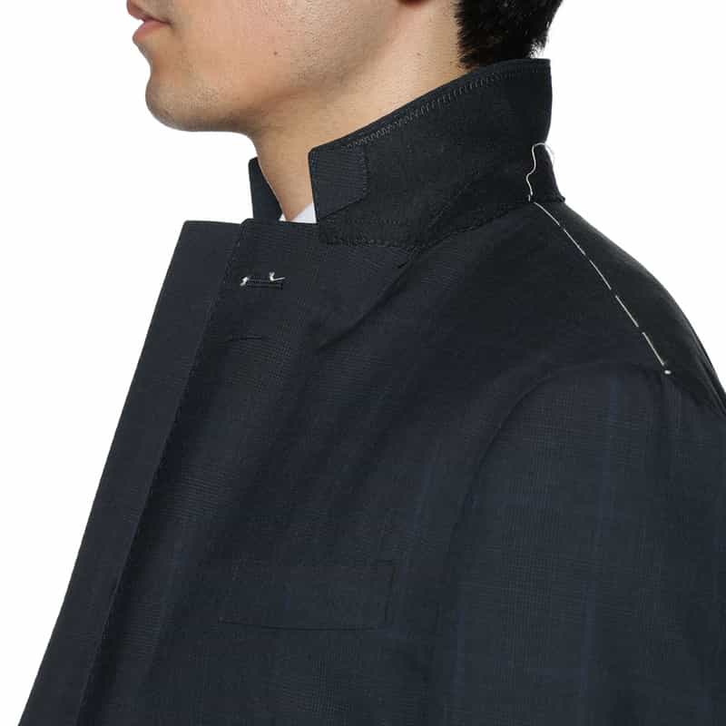 BARNEYS NEW YORK グレンチェック柄スーツ "MANHATTAN" NAVY