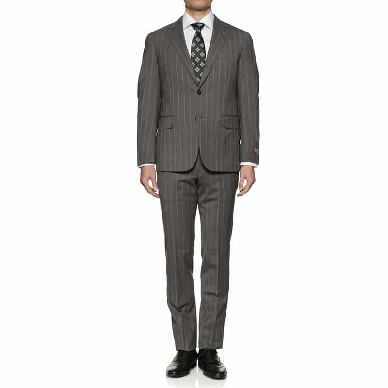 BARNEYS NEW YORK ストライプ柄スーツ "MADISON" GRAY