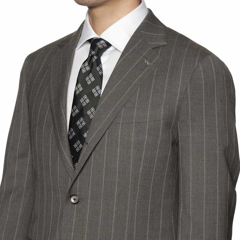 BARNEYS NEW YORK ストライプ柄スーツ "MADISON" GRAY