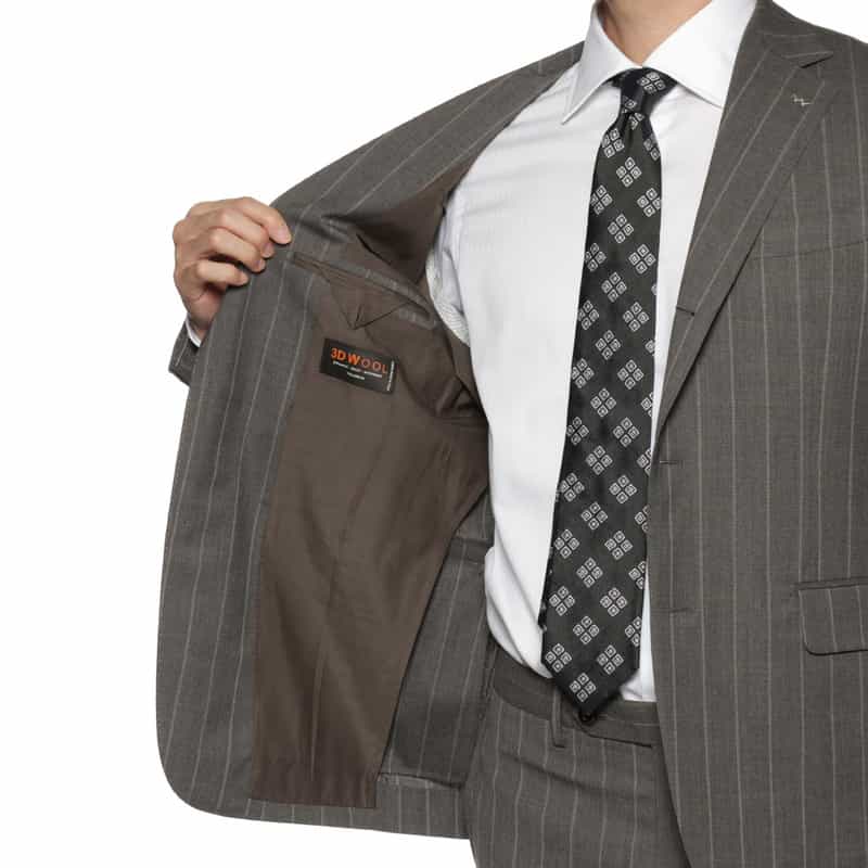 BARNEYS NEW YORK ストライプ柄スーツ "MADISON" GRAY