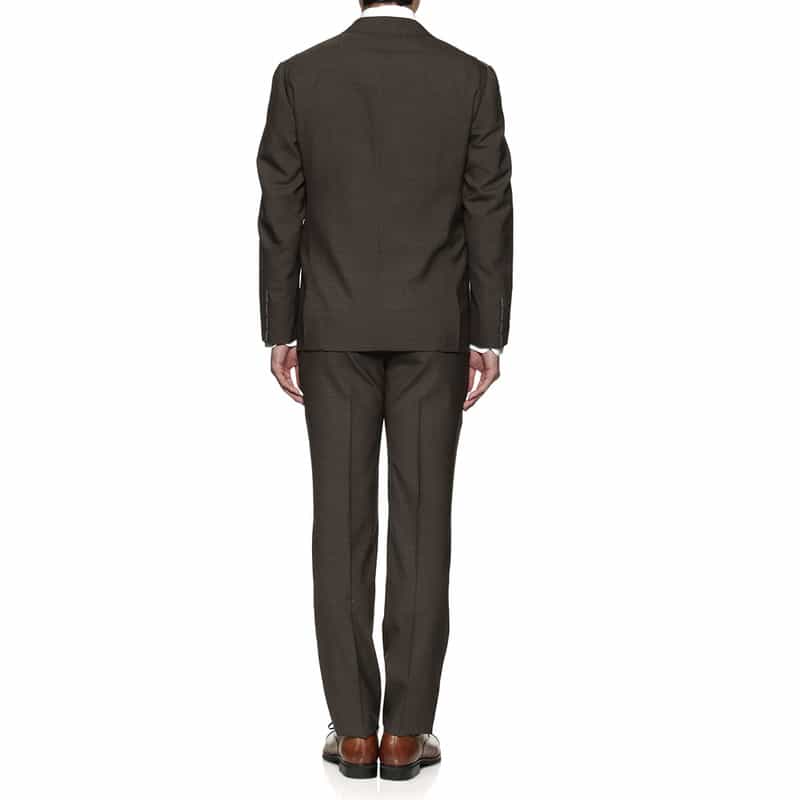 BARNEYS NEW YORK ピンヘッド柄スーツ "MADISON" BROWN