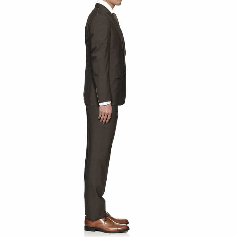 BARNEYS NEW YORK ピンヘッド柄スーツ "MADISON" BROWN