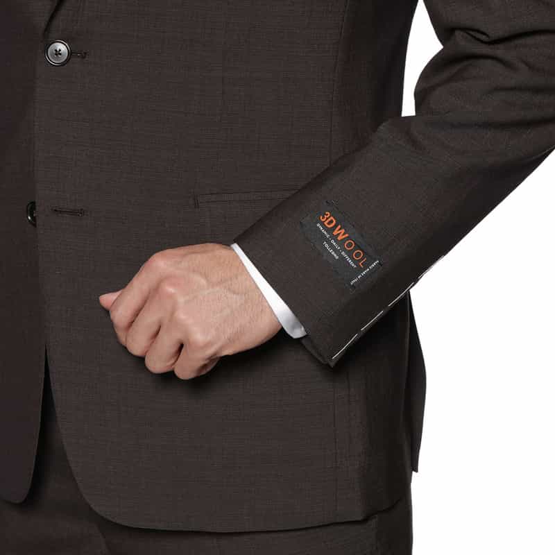 BARNEYS NEW YORK ピンヘッド柄スーツ "MADISON" BROWN