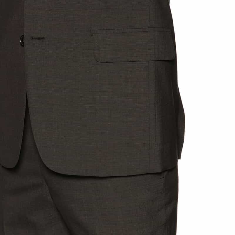 BARNEYS NEW YORK ピンヘッド柄スーツ "MADISON" BROWN