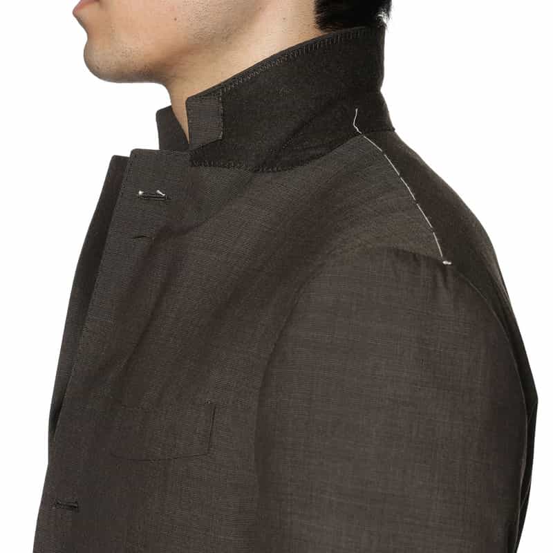 BARNEYS NEW YORK ピンヘッド柄スーツ "MADISON" BROWN