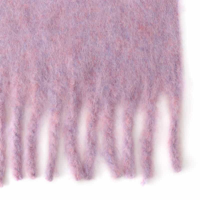BARNEYS NEW YORK シャギー フリンジ スカーフ LT PURPLE
