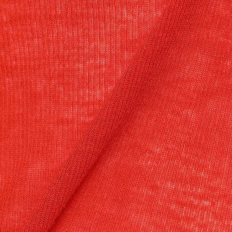 BARNEYS NEW YORK 襟付きシアーニット カーディガン RED