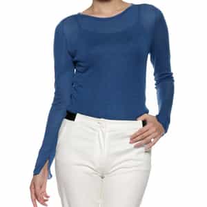 クルーネック シアーニットプルオーバー