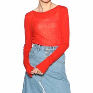 クルーネック シアーニットプルオーバー