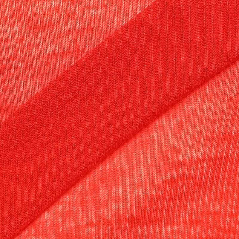 BARNEYS NEW YORK クルーネック シアーニットプルオーバー RED