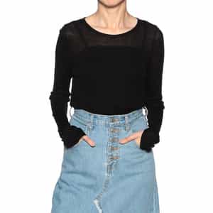 クルーネック シアーニットプルオーバー