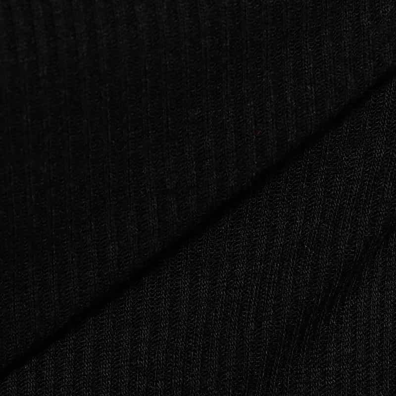 BARNEYS NEW YORK クルーネック シアーニットプルオーバー BLACK