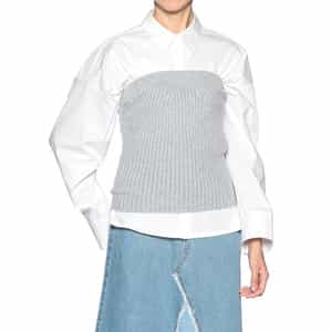 リブニット ベアトップ