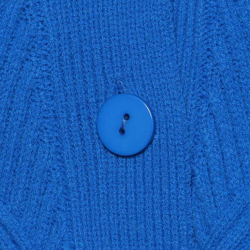 BARNEYS NEW YORK Vネック クロップド リブニットカーディガン BLUE