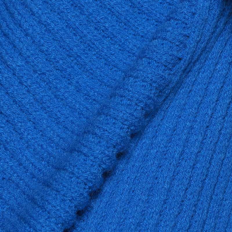 BARNEYS NEW YORK Vネック クロップド リブニットカーディガン BLUE