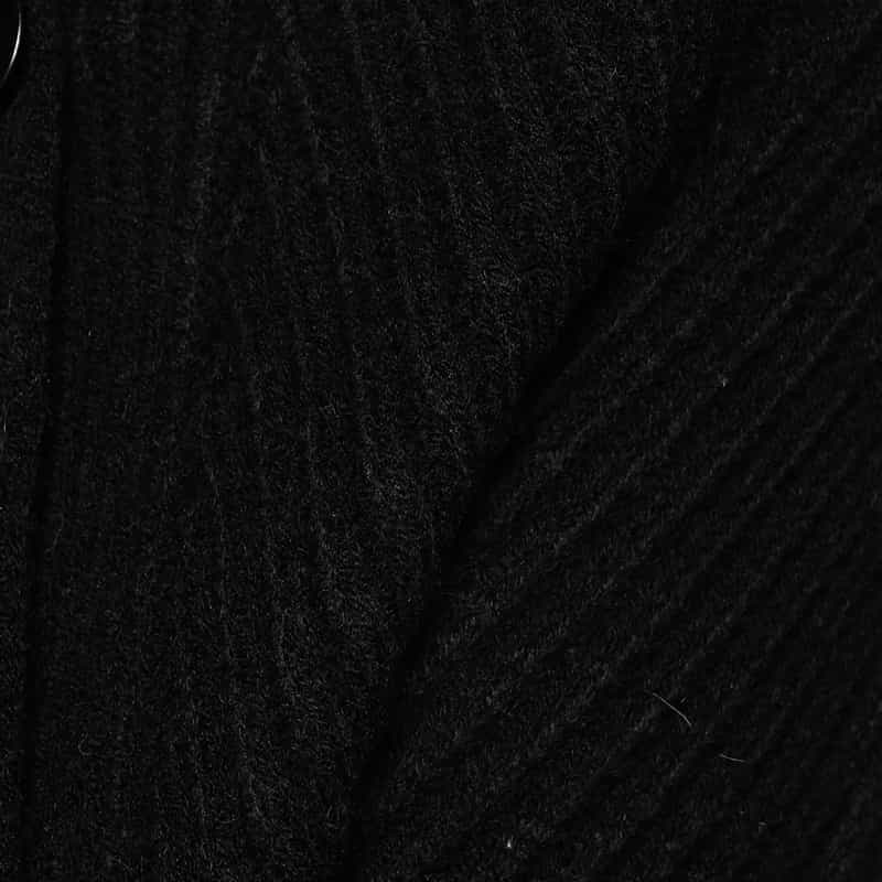 BARNEYS NEW YORK Vネック クロップド リブニットカーディガン BLACK