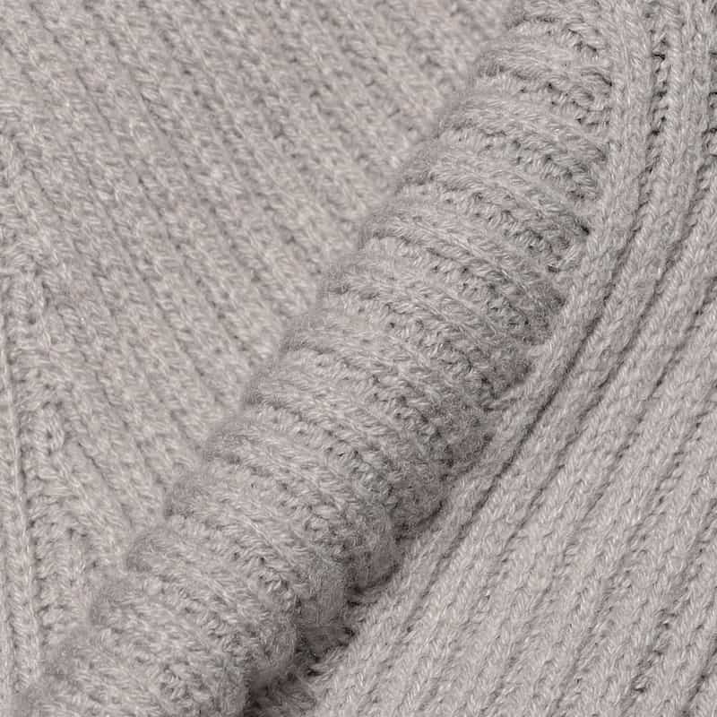 BARNEYS NEW YORK Vネック クロップド リブニットカーディガン GRAY