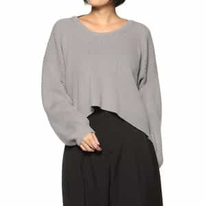 バックオープン ニットプルオーバー