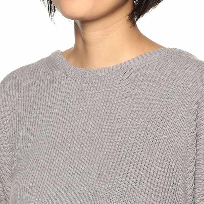 BARNEYS NEW YORK バックオープン ニットプルオーバー GRAY