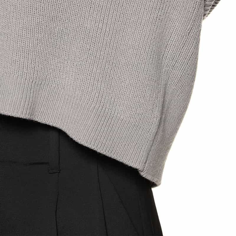 BARNEYS NEW YORK バックオープン ニットプルオーバー GRAY