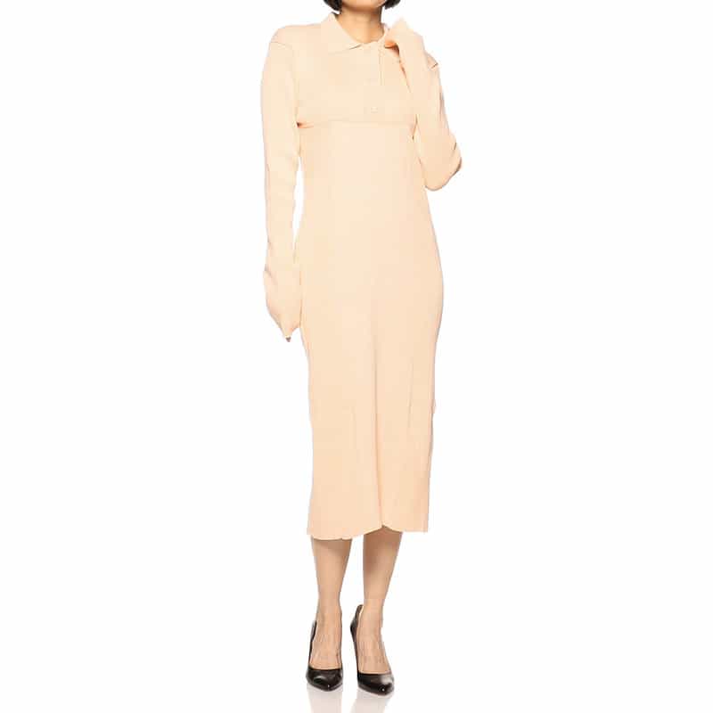 BARNEYS NEW YORK ポロニット ドレス LT YELLOW