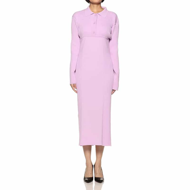 BARNEYS NEW YORK ポロニット ドレス PURPLE