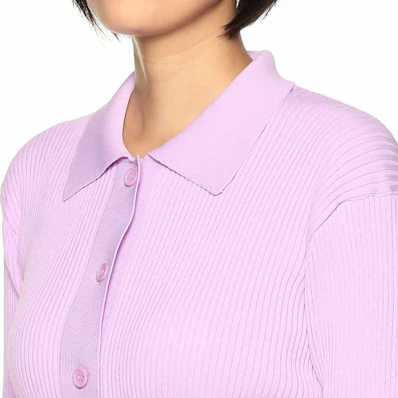 BARNEYS NEW YORK ポロニット ドレス PURPLE