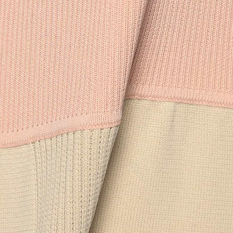 BARNEYS NEW YORK ランダム リブニット ドレス BEIGE