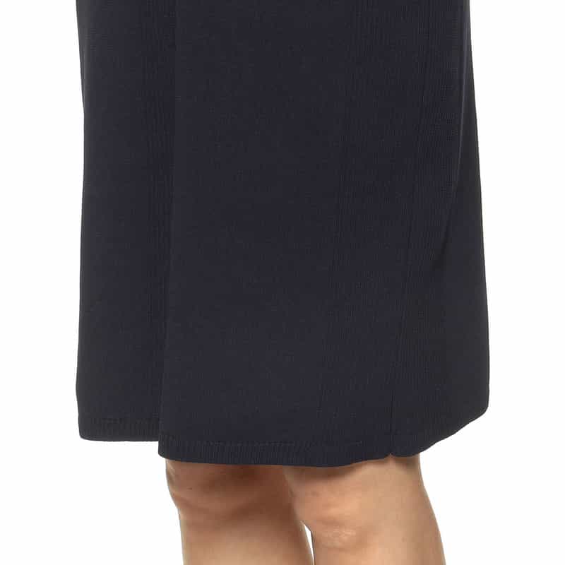 BARNEYS NEW YORK ランダム リブニット ドレス NAVY