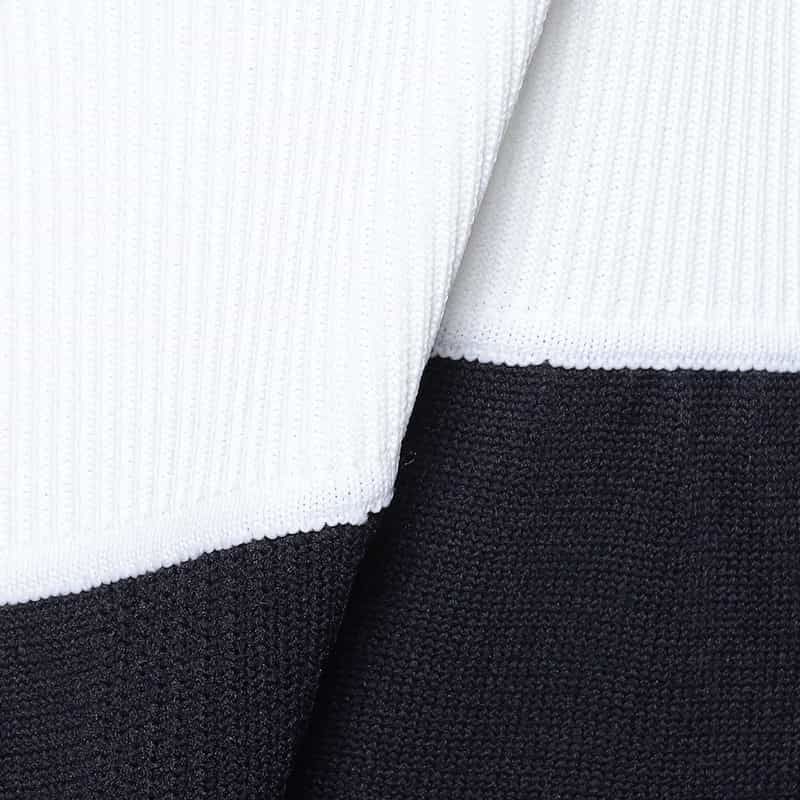 BARNEYS NEW YORK ランダム リブニット ドレス NAVY