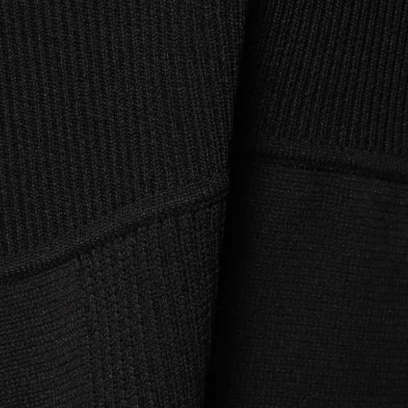 BARNEYS NEW YORK ランダム リブニット ドレス BLACK