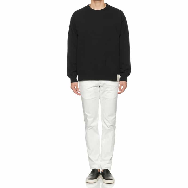 YOKE 切替スリーブ スエットプルオーバー BLACK