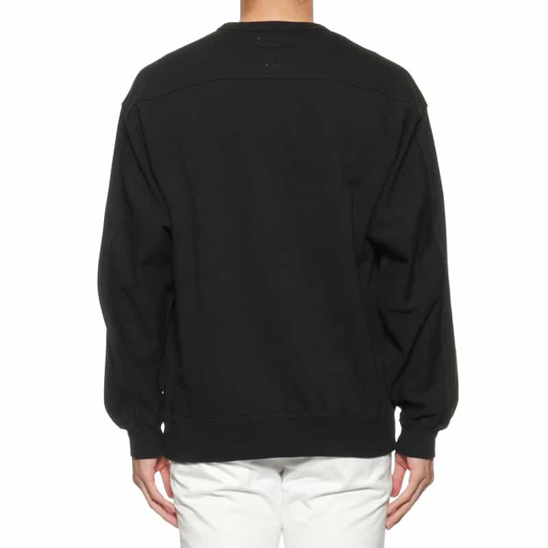 YOKE 切替スリーブ スエットプルオーバー BLACK