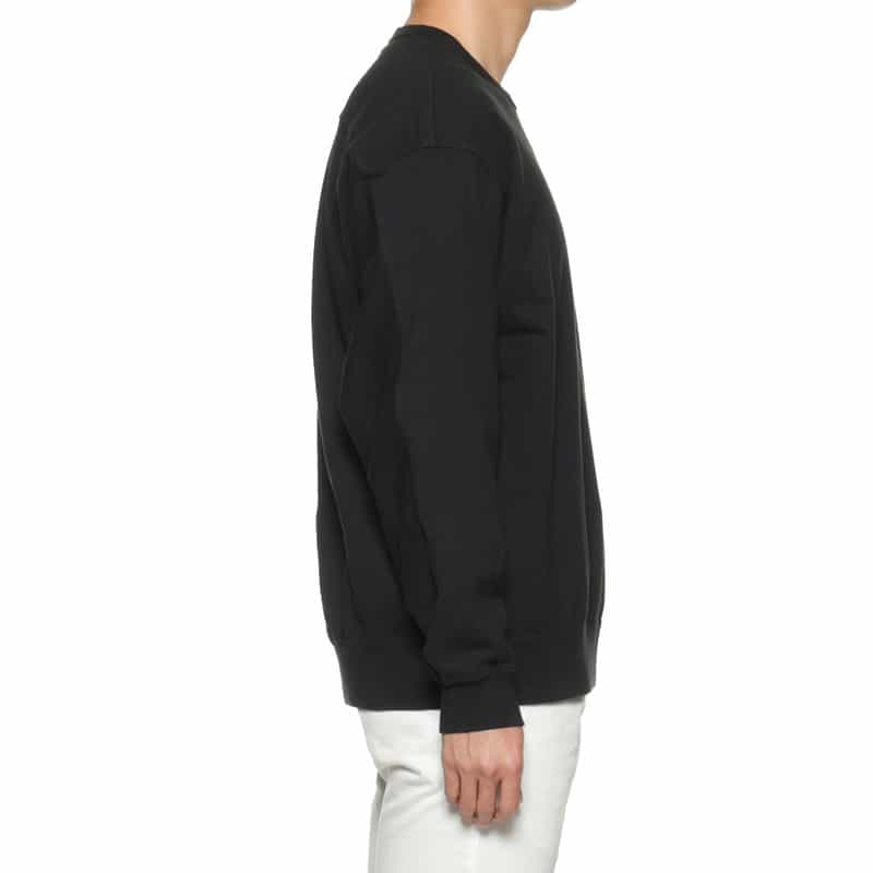 YOKE 切替スリーブ スエットプルオーバー BLACK