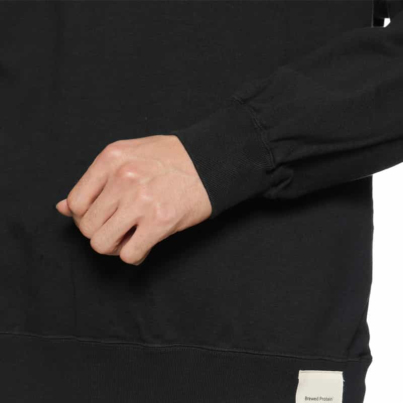 YOKE 切替スリーブ スエットプルオーバー BLACK