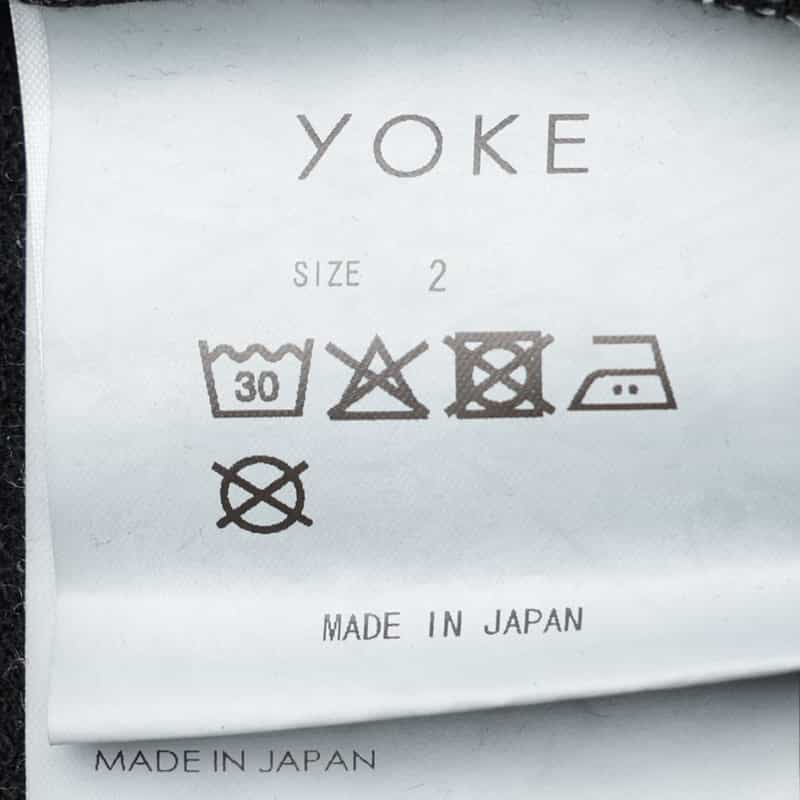 YOKE 切替スリーブ スエットプルオーバー BLACK