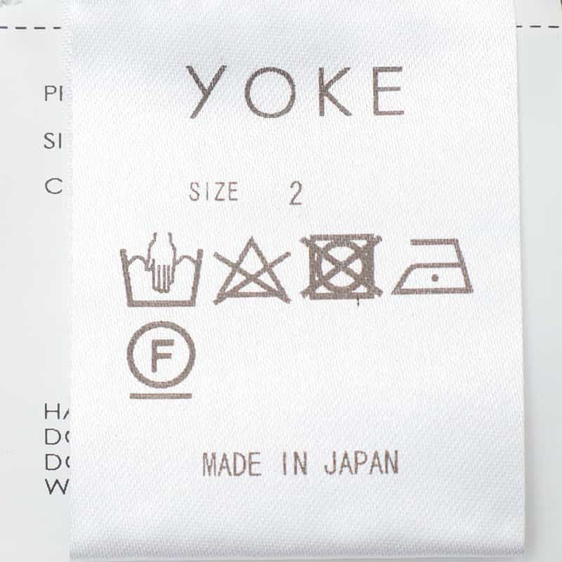 YOKE コットン素材メッシュニットカーディガン WHITE