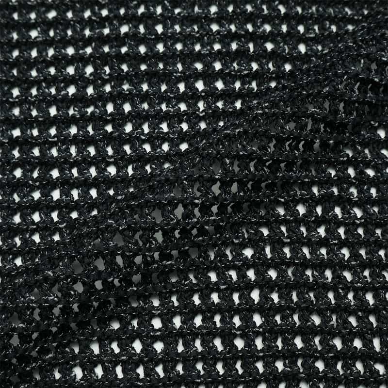 YOKE コットン素材メッシュニットカーディガン BLACK