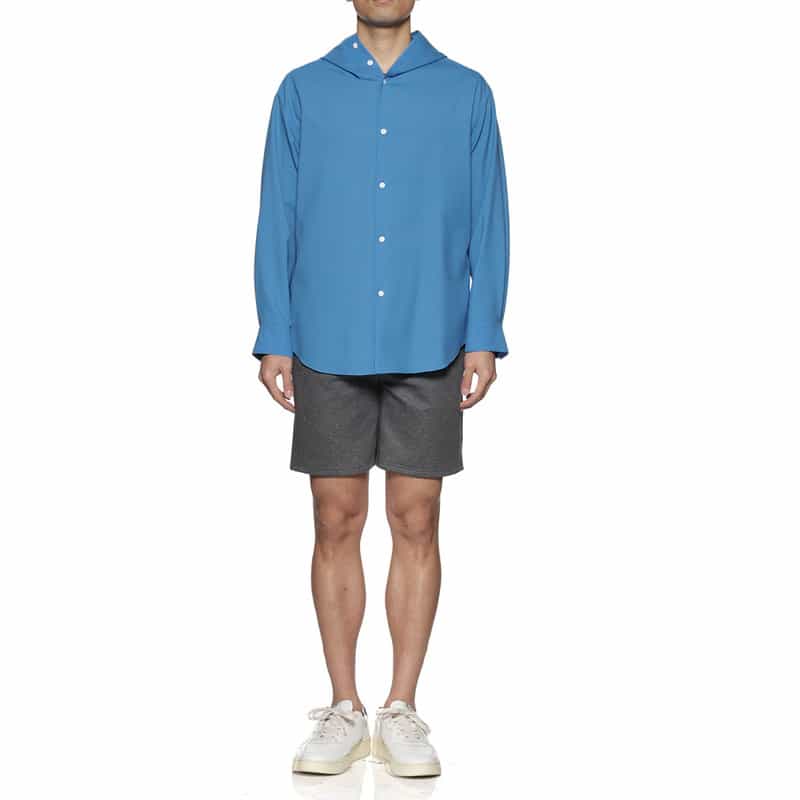 OVERCOAT OVERCOAT＜オーバーコート＞フード付きシャツ BLUE