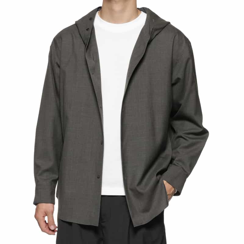 OVERCOAT OVERCOAT＜オーバーコート＞フード付きシャツ GRAY