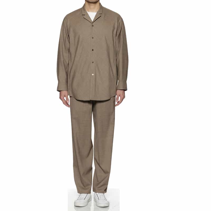 OVERCOAT OVERCOAT＜オーバーコート＞オーバーサイズ ウールシャツ GRAY