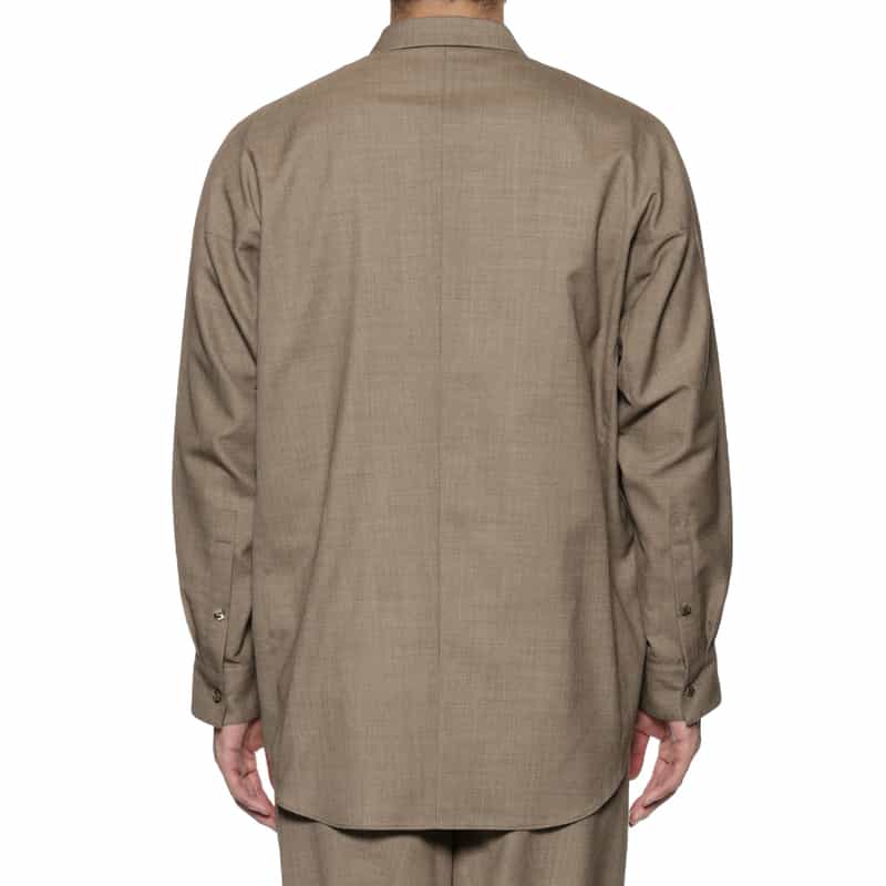 OVERCOAT OVERCOAT＜オーバーコート＞オーバーサイズ ウールシャツ GRAY