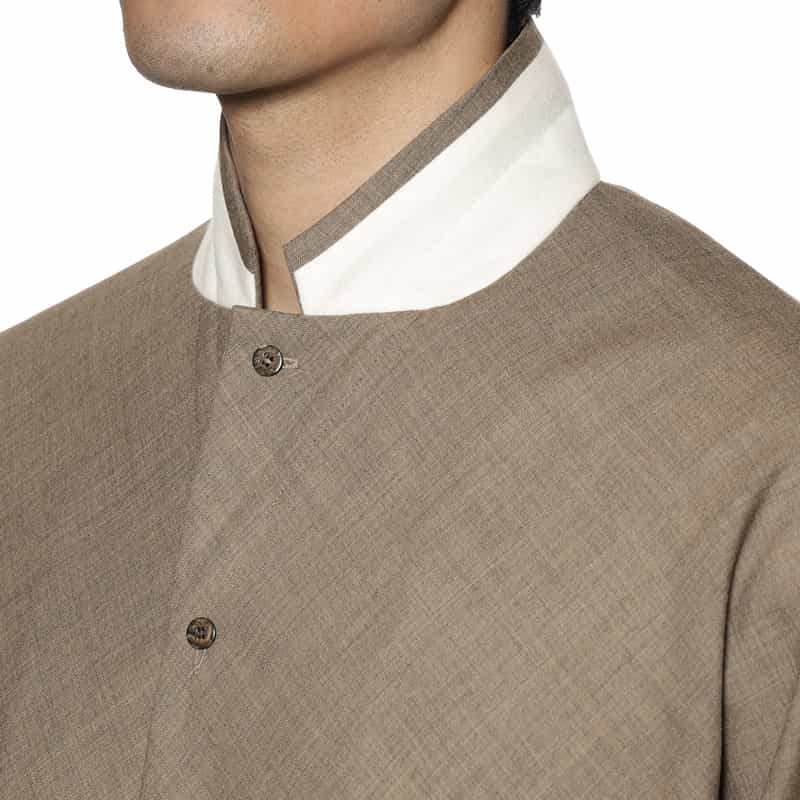 OVERCOAT OVERCOAT＜オーバーコート＞オーバーサイズ ウールシャツ GRAY