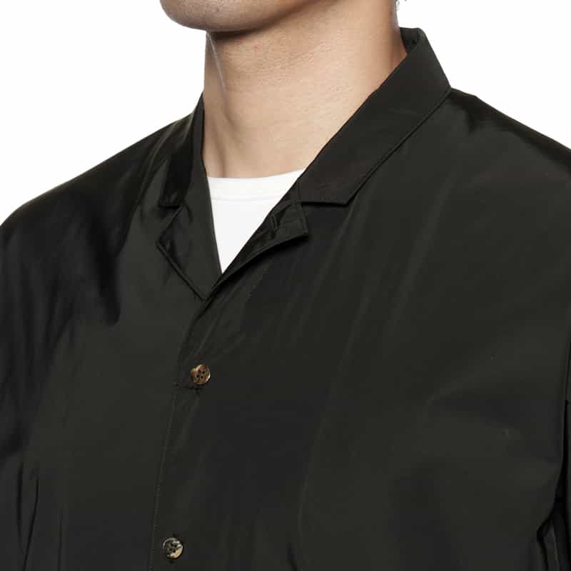 OVERCOAT OVERCOAT＜オーバーコート＞バーニーズ　ニューヨーク限定 ナイロン オープンシャツ BLACK