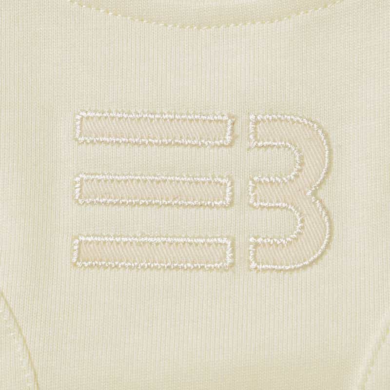 NAMESAKE NAMESAKE＜ネームセイク＞刺繍入りプリントTシャツ IVORY