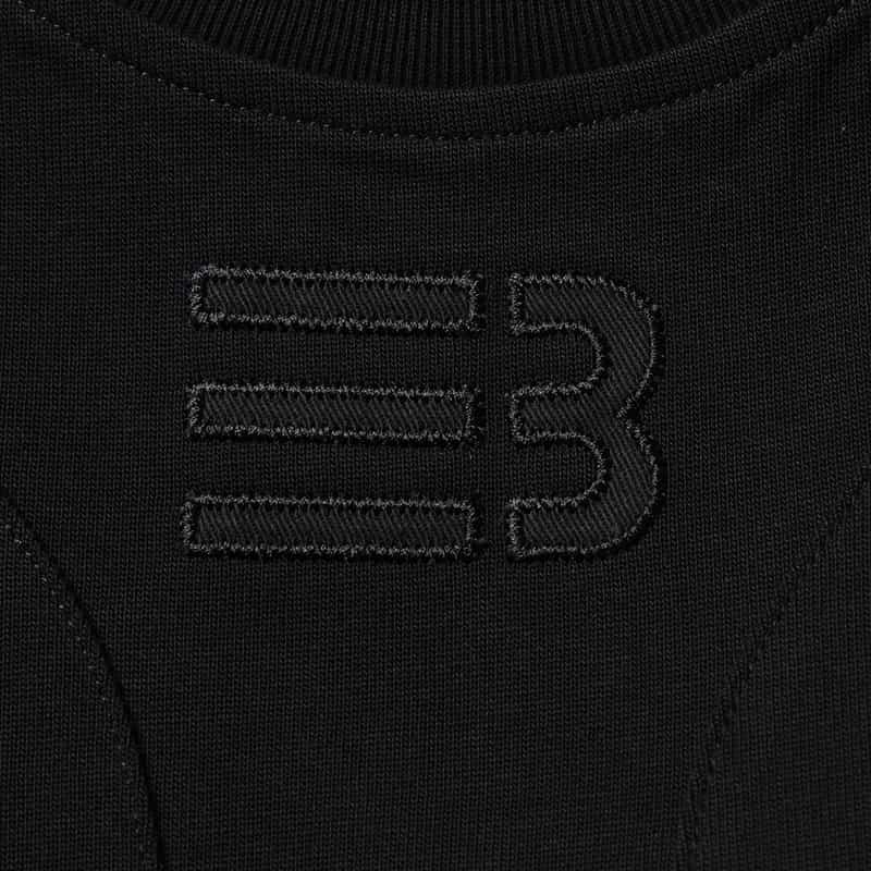 NAMESAKE NAMESAKE＜ネームセイク＞刺繍入りプリントTシャツ BLACK