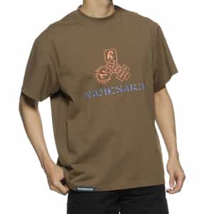 ★NAMESAKE★ブラック Neal Stamp Tシャツ ALMOSTBLACK - 【ラスト1点】 プリント Tシャツ / ドロップ