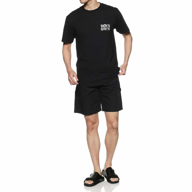 BOY'S OWN BOY’S OWN＜ボーイズ・オウン＞ロゴ入りTシャツ BLACK