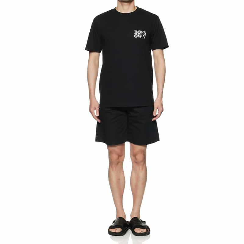 BOY'S OWN BOY’S OWN＜ボーイズ・オウン＞ロゴ入りTシャツ BLACK